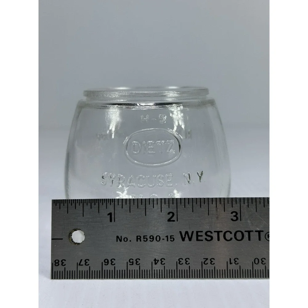 VINTAGE H-5 DIETZ COMET CLEAR GLASS LANTERN GLOBE SYRACUSE N.Y. USA‎
